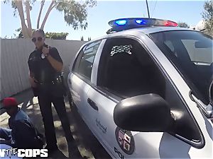 nail the Cops - milky damsel cop smashed by 3 BBCs