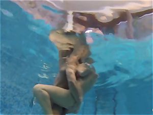 Unique fetish pornography under the water. european hottie and athlete