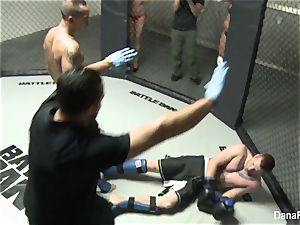 Dana DeArmind gets porked after the MMA match