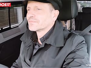 LETSDOEIT - wild Czech entices and penetrates Uber Driver