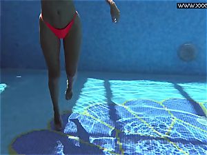 famous Mary Kalisy is swimming nude for XXXWATER