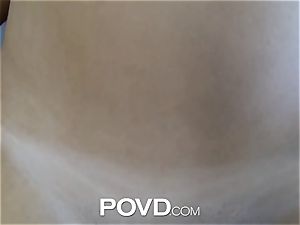 POVD - brown-haired teenage fellates and pounds
